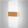 guobinZH LED Lampada da Parete Interno 12W Luce Fredda 6500K in Acrilico | Moderno Up Down Applique da Parete Apliche Muro Interno con Guscio di Legno per Camera da Letto Soggiorno Corridoio Scale