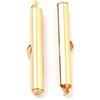 UNICRAFTALE 10 Pz 304 Acciaio Inossidabile Slide On End Claspusure Fibbia Tubo Placcato Oro 18Kpucci Terminaliusure Accessori Gioielli Risultati 30mm Lungo