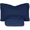 Morbidissimi Set Lenzuola Completo Letto in Pile Coral Tinta Unita, Termico, Morbido, Caldo per Letto Matrimoniale Blu
