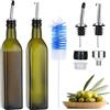 HOTOOLME Oliera Bottiglie Vetro, 500ml Bottiglia olio con dosatore, bottiglie vetro per olio