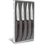 Arcos Coltelleria da Tavola - Set Coltelli da Tavola 4 Pezzi (Coltelli Bistecca) - Lama Acciaio Inossidabile Nitrum Nitrum de 110 mm - Manico in Legno Palisandro Colore Marrone