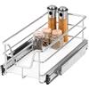 bremermann cassetto telescopico 30 cm con ripiano, per Montaggio successivo, con Guide telescopiche a Sfera, Ideale per Cucina, Bagno e Camera da Letto, in Metallo (Cromo)