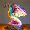 Generic Luce notturna a LED 3D a forma di animale - Lampada da tavolo in resina e vetro colorata, graziosa decorazione in stile retrò per cameretta/ufficio(H*)
