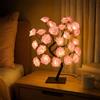 Umllpet Luci a Catena LED a Forma di Rosa 24 LED Alimentate USB, Filo Caldo con Interruttore, Decorative per San Valentino, Matrimoni e Feste, Colore Rosa