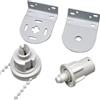 CulinaBlend Kit di montaggio per tende a rullo, staffa in metallo, kit di riparazione per tubi da 28 mm, 32 mm, pezzi di ricambio per aste per tende a rullo (32 mm)