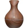 noTrash2003 Umidificatore, effetto legno scuro, elegante diffusore di aromaterapia, cavo di ricarica USB, ambiente migliorato, design elegante, ideale per ogni stanza, crea il proprio profumo