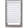 Relaxdays Tenda a rullo da interni, montaggio senza fori Tenda avvolgibile a strisce per finestre, tessuto, 81x156 cm bianca