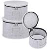 LuLobtg 3Pcs Contenitore di Stoccaggio Cinese con Coperchio 18/21.6/25.4cm, Porta Piatti in Velluto con 36 Divisori, Organizer per Piatti da Campeggio, Antipolvere, Borsa per Vetro da Picnic per