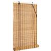 Cy.curtain bright Tenda a Rullo in Bambù per Interni, Cortina di Bamboo per Balcone, Tapparella di Bambù Avvolgibile per Porte e Finestre, 90 x 180 cm
