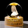 Movdyka Statua Sfera di Gesù in Cristallo 3D da 6 cm, Regali Cristiani per Donne Uomini, Sfera Religiosa in Vetro per Cristo con Luce Calda, Divertente Regalo di Gesù per Ornamenti Casa Cattolica, Prima