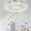 GHY Ventilatore A Soffitto con Illuminazione A LED Dimmerabili Lampada Remota Silenzio Metallo Acrilico Lampadario Camera da Letto Ventilatore Elettrico Plafoniera Soggiorno dei Bambini Fan Lamp