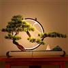 ZJGFCB Albero artificiale con anello lampada, pino zen benvenuto finto in vaso con incenso a riflusso, pianta verde bonsai realistica per casa, ufficio, scrivania, camera da letto, fattoria