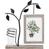 Keboyoe Cornice Foto Legno 10×15cm Cornice con Vaso e Albero Metallo Tavolo