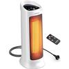 Monzana Stufa 2000W 15-40° Timer Telecomando Oscillazione 120° Timer Termoventilatore Risparmio Energetico Ceramico Bianco