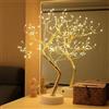 XhuangTech - Lampada a forma di albero bonsai da tavolo, con 108 LED, con filo di rame, funzionamento a batteria/USB, per camera da letto, scrivania, festa di Natale (Bianco Caldo - Ramo Oro (2 Pack))
