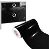 DecoMeister Pellicola Adesiva Tinta Unita per Mobili 33x250 cm - Carta Adesiva Lavabile per Cucina e Bagno - Ideale per Rinnovare Armadi, Tavoli e Porte - Nero Lucido