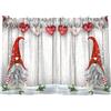 Mnsruu Tende da cucina con elfi di Natale, tende corte, mezze tende per finestre, 2 pannelli, tende a più livelli per Natale, 68,6 x 61 cm