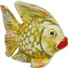 sicilia bedda - Animali Portafortuna in Ceramica Siciliana - Dipinti a mano (Pesce Verde 10x10 CM)
