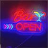 RONGCH Luci al Neon Da Parete Insegna Al Neon A LED Bar Open Per Attività Commerciale, Dimmerabile, Decorazione Da Parete Per Pub, Bar, Caffetteria, Feste, Caverna Dell'uomo, 40x23cm