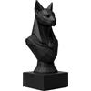 Genérico Statua Bastet Decorativa 25 cm - Busto Dea Egiziana Gatto Nero Low Poly - Scultura Moderna Stile Geometrico - Decorazione Casa Elegante e Mistica - Figura Egitto Antico Collezionabile