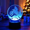 EleBikk Lampada da notte 3D per motocross, lampada da notte con moto cross a attivazione tattile, 7 colori, la scelta perfetta per l'arredamento.