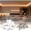 SUCIKORIO 50 Pezzi Viti a Scatto Per Striscia LED, Metallo Kit di Montaggio Impermeabile Strisce Led Solo 220V Silicone COB Neon Striscia LEDs