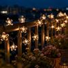 TaimeiMao Lucine da Esterno Solari, Luci da Esterno Giardino, Luci Solari a Forma di Fiori di Ciliegio, 7 Metro 8 Modalità 50 LED, Impermeabile per Decorazione di Giardino, Natale, Matrimonio, Compleanno