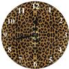 FJAUOQ Orologio da parete rotondo leopardato, stampa leopardata sexy (2) Orologio da parete rotondo da giardino decorativo da parete per camera da letto, ufficio, scuola, arte (10)