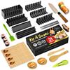 Maison Abodo Kit Sushi Completo Premium con Stampi, Coltello, Tappetino in bambù e Accessori - Sushi Maker, Kit Sushi Fai da Te, Stampo Sushi, Set Giapponese per Casa