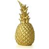 Tuzsocr Statua decorativa a forma di ananas dorata, per soggiorno e ufficio, colore oro, S
