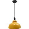 Generic Homin Lampada a sospensione retrò vintage lampadario lampada illuminazione da soffitto paralume in metallo per ristorante soggiorno camera da letto cucina bar corridoio (Giallo)