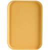 Globellapro - Vassoi in plastica da 22 * 30,5 cm, rettangolari, gialli, per servire cibo, vassoi da portata per la cena, per casa/ristorante/hotel