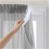 Jilron Tendine a vetro semitrasparenti con strisce verticali, oscuranti alla vista e filtranti la luce - montaggio rapido senza forare, ideale per affittuari e camper (grigio, altezza 105 x larghezza