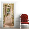 A.Monamour Adesivo Porta Autoadesiva 3D Scale Vicino All'Arco Vinile PVC Adesivi per Porte Interne Pellicola Adesiva Poster Sticker Murale Parete Carta da Parati 90x200cm
