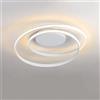 VanMe 54W LED plafoniera Luce bianca calda 3000K moderna lampada da soffitto a spirale a LED design semplice ghirlanda in metallo acrilico ristorante soggiorno camera da letto patio lampadario Φ60cm,bianca