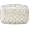 Tranquillo Grande portasapone rettangolare Taditional/blu in ceramica, con fori per il drenaggio dell'acqua, 13,5 x 9,5 x 2 cm