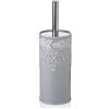 MONTEMAGGI Portaspazzolino WC Shabby con Decorazione Fiori 10.5X10.5X33 cm Variante unica