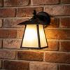 CGC Lighting Aplique de exterior para exterior, estilo farol tradicional, toro E27 (no incluido) (Nero Opal)