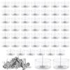 yotutun 50 Pezzi Contenitori per Candele di Plastica, Portacandele in Trasparente con 50 Pezzi Stoppini Tealight Tazze Titolari Porta Candele Scatole Vasetti per Fai da Te Candele (18 x 38 mm)