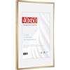 HIMEETIME® 1x Cornice per foto,40x60 cm,Alluminio spazzolato Metallo dorata champagne,Passepartout 30x40cm,Cornice 40x60cm Grande per Foto Disegni,Solo per Espositore a Parete