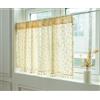 A.Monamour Tenda Corta Traslucido Semi Trasparente Decorativo con Nappine in Cotone Floreale Beige Tessuto Spesso Tende a Pannello Porta Bistrot Finestra per Camera da Letto Soggiorno Cucina, 1 Pezzo