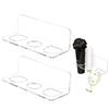 mongtsamz Porta Pennelli set 2,Porta Spazzolino Elettrico Acrilico,porta Dentifricio Tre Fori,porta Spazzole non è Necessaria Alcuna Perforazione Adatto per Bagno,Camera da Letto e Lavandino