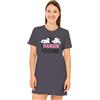 United Labels The Peanuts Snoopy Camicia da notte da donna, Just Hangin Around, pigiama a maniche corte, colore grigio, grigio., M