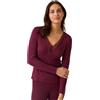 Damart - Maglietta in pizzo a maniche lunghe termica termica termica sensibile da donna, rosso bordeaux, S