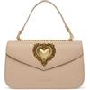 Braccialini Baroque Borsa a spalla in similpelle di colore nero, con spallaccio regolabile portabile anche a tracolla. Il cuore gioiello dorato, ispirato allo stile barocco, dona un tocco scenografico