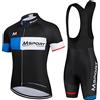 Msport Set Completo Abbigliamento Ciclismo - Maglia + Salopette con Pantaloncini Imbottiti in Gel 5D Antishock - M03b 3XL