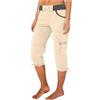 ORANDESIGNE Donna Pantaloncini Cargo a 3/4 Length Estivi Pantaloni Capri Moda Casuale Pantaloni Sciolto Taglie Forti Shorts A Rosso Chiaro XS