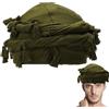 Adorila Turbante in Cotone Durag Foderato in Raso, Turbante dal Design Unico da Uomo, Berretto con Nappe per Vita Casual, Verde, Taglia Unica