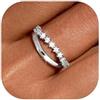 Chihayafuji Anelli Vistosi Argento 925 Donna Placcati Oro 14 Carati Resistenti Allossidazione Delicati Alla Moda Zirconi Anello Pollice Massiccio Anello Fidanzamento Gioielli Tutti Regali Taglie 5-11