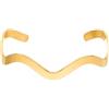 Purelei Wave Armcuff - Bracciale in filigrana con motivo a onde, impermeabile, in acciaio inox, placcato oro 14 carati, Eine Grösse, Acciaio inossidabile, Agata